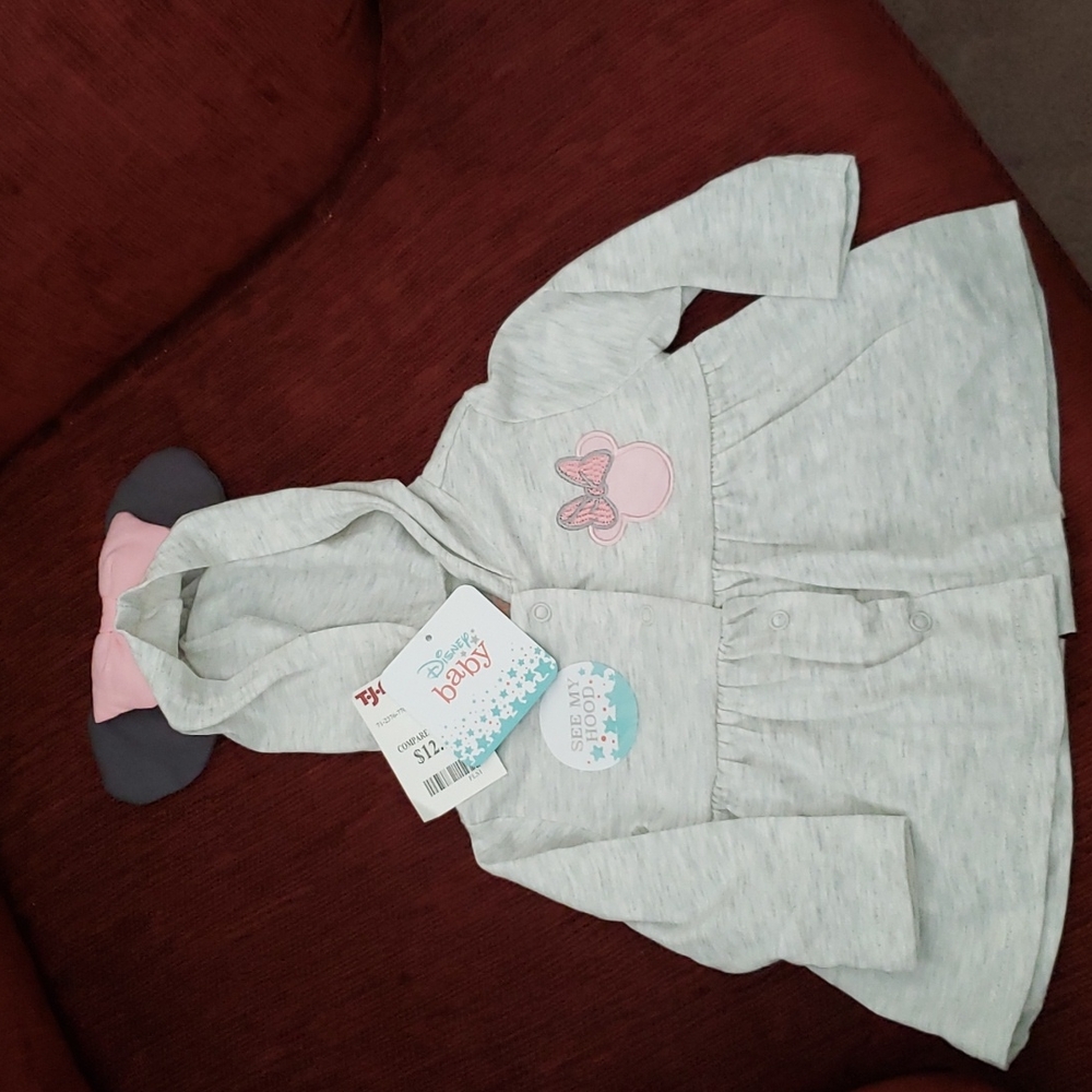 🆕️ Disney Baby Hooded Top. Size 6/9 Months